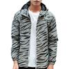 Hooded Fluorescent Men Windbreaker Casual Reflective Hip Hop Jacket Coat Male Clothing
