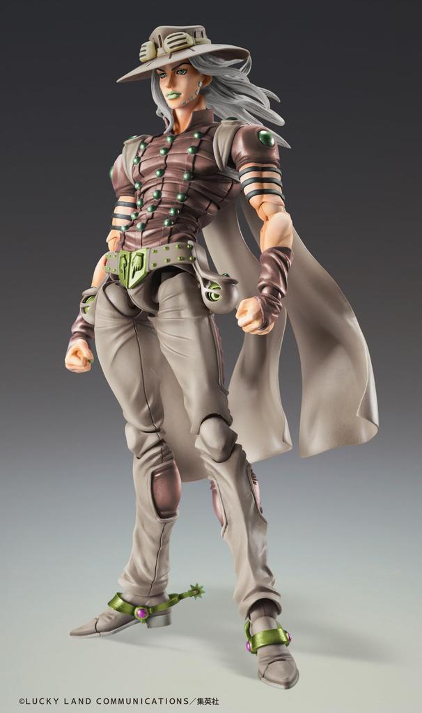 Medicos Entertainment Super Action Statue Zeppeli from Bizarre Adventure Part Steel Ball Approximately 155mm and POM Painted Movable Figure "Gyro