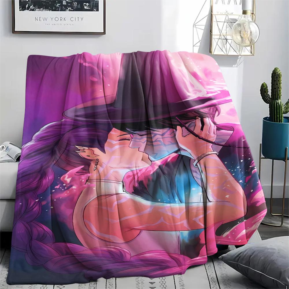 1 Stück Kpop Dämonenjäger Druck Flanelldecke, Hohe Qualität für alle Jahreszeiten, Heimdekoration, Wärme und Komfort, Perfekt für Weihnachtsgeschenke