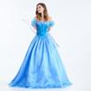 New Halloween Adult Cinderella Dress Masquerade Show Evening Dress Show Costumes