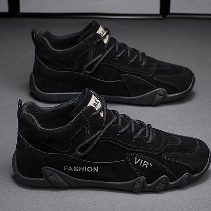 Casual Men's Workwear Shoes Dirt Resistant and Waterproof Boots Retro Suede Men's Boots Soft Soled Lightweight and Wear-resistant Construction Shoes