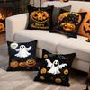 Retro Halloween Design Pillowcase Printed Polyester 45X45Cm Throw Pillowcover Decorative Sofa Cushion Pillowslip Home Decor