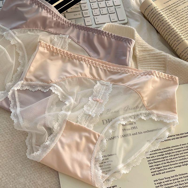 

Женское кружевное нижнее белье больших размеров, сексуальное сетчатое нижнее белье, хлопковая ластовица, женские трусы-треугольники XL