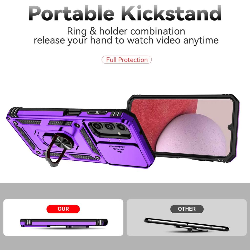Ringhalter-Hülle für Samsung Galaxy A12 M13 A14 A21S A22 A23 A24 A32 A33 A52 A53 A54 A72 A73 A03 CORE Airbags Stoßfeste Schale Armor Cover