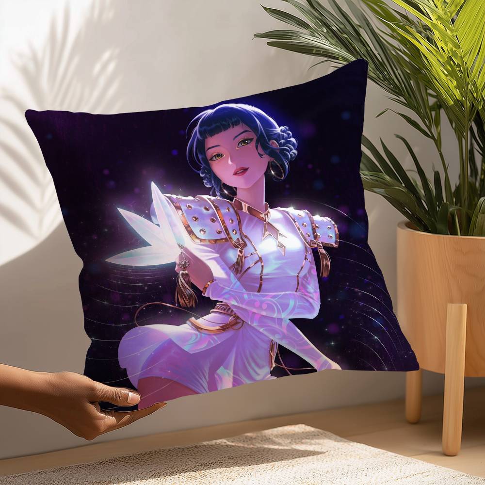 K-kpop D-Demon H-Hunters Pillow Case Plush Fabric Soft  Pillowcase Double Sided Print Cushion Cover Household Gifts