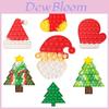Christmas Big Size Pop It Silicone Toys For Stress Relief Featuring Delightful Santa Claus And Christmas Tree Designs
