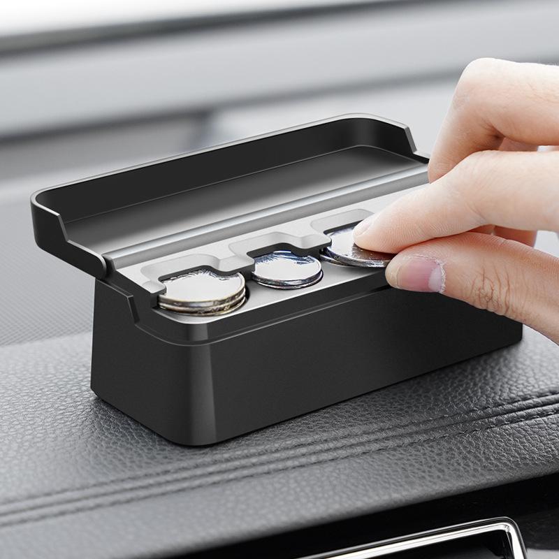 1Pcs Home Dual Purpose Change Box Car Coin Small Storage Coins Purse Euro Dispenser Holder Case Wallet Holders Money Boxes