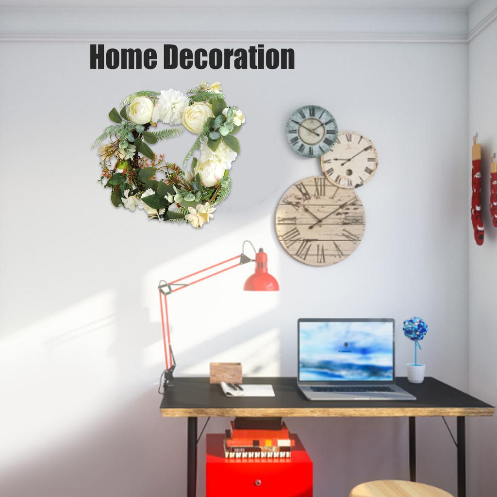 Artificial Flower Wreath Simulation Peony Door Hanging Garland Festivals Party Decoration