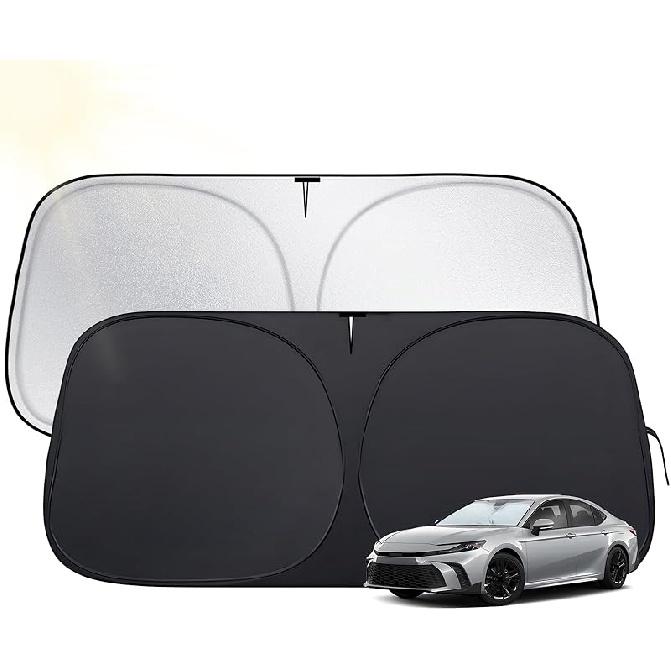 Windshield Sun Shade For Toyota 4Runner 2010-2025,  Fit Car Sun Shades With 420D Fabric & Foldable Memory Steel Wire, Sunshade For Car Windshield