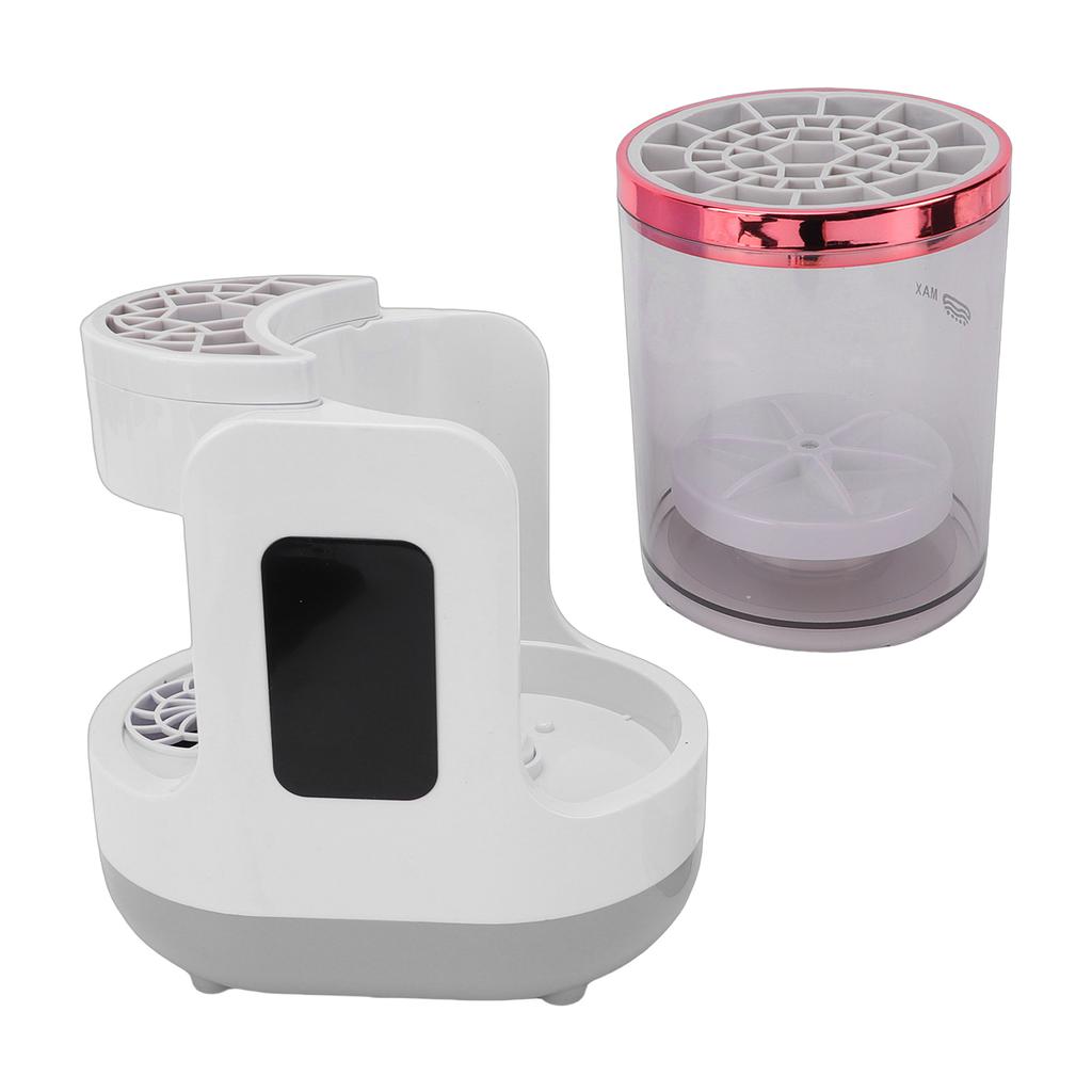 Electric Makeup Brush Cleaner Machine Automatic Makeup Brush Drying Machine 850 RPM with Clear Body