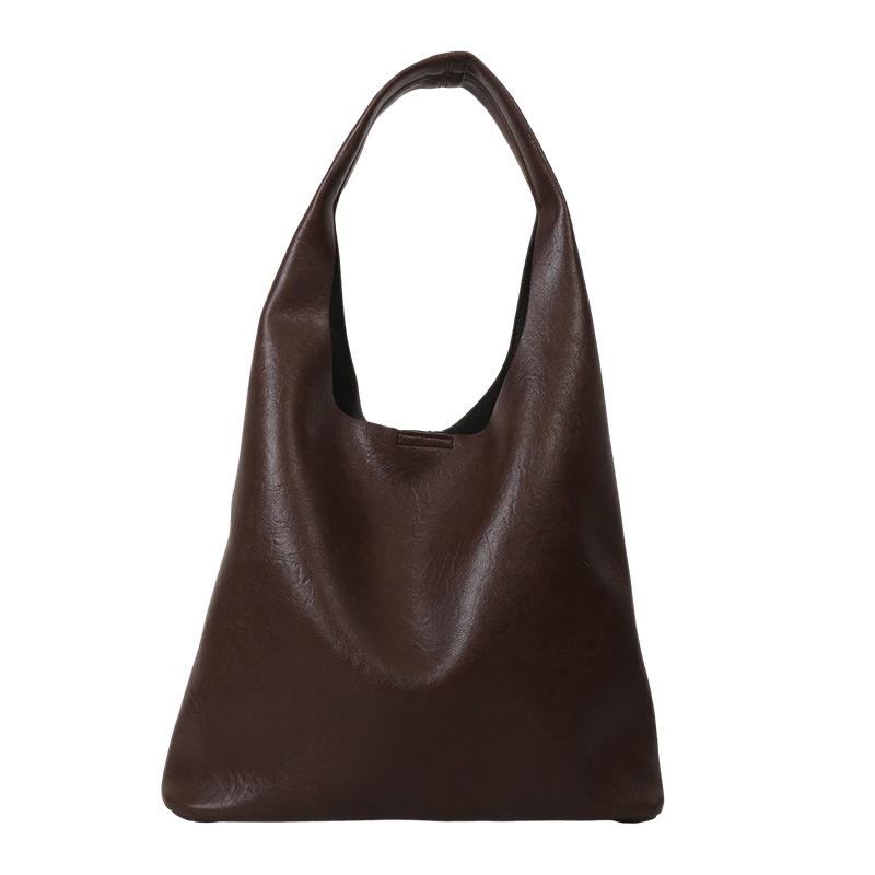 

Sensory bag commuter tote bag women s new trendy solid color texture shoulder bag is now popular underarm bag