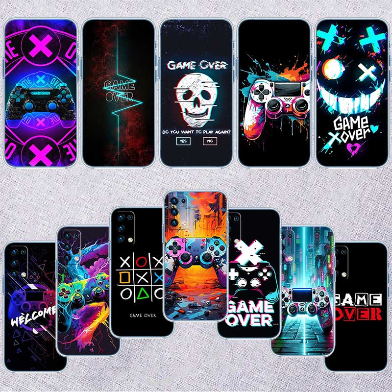RE32 Game Over Transparent Phone Case for LG K22 K30 K40 K40S K41 K42 K50 K50S K51 K51S K52 K61 K62 K71 K92 Q60 Q61 V40 V50 V60