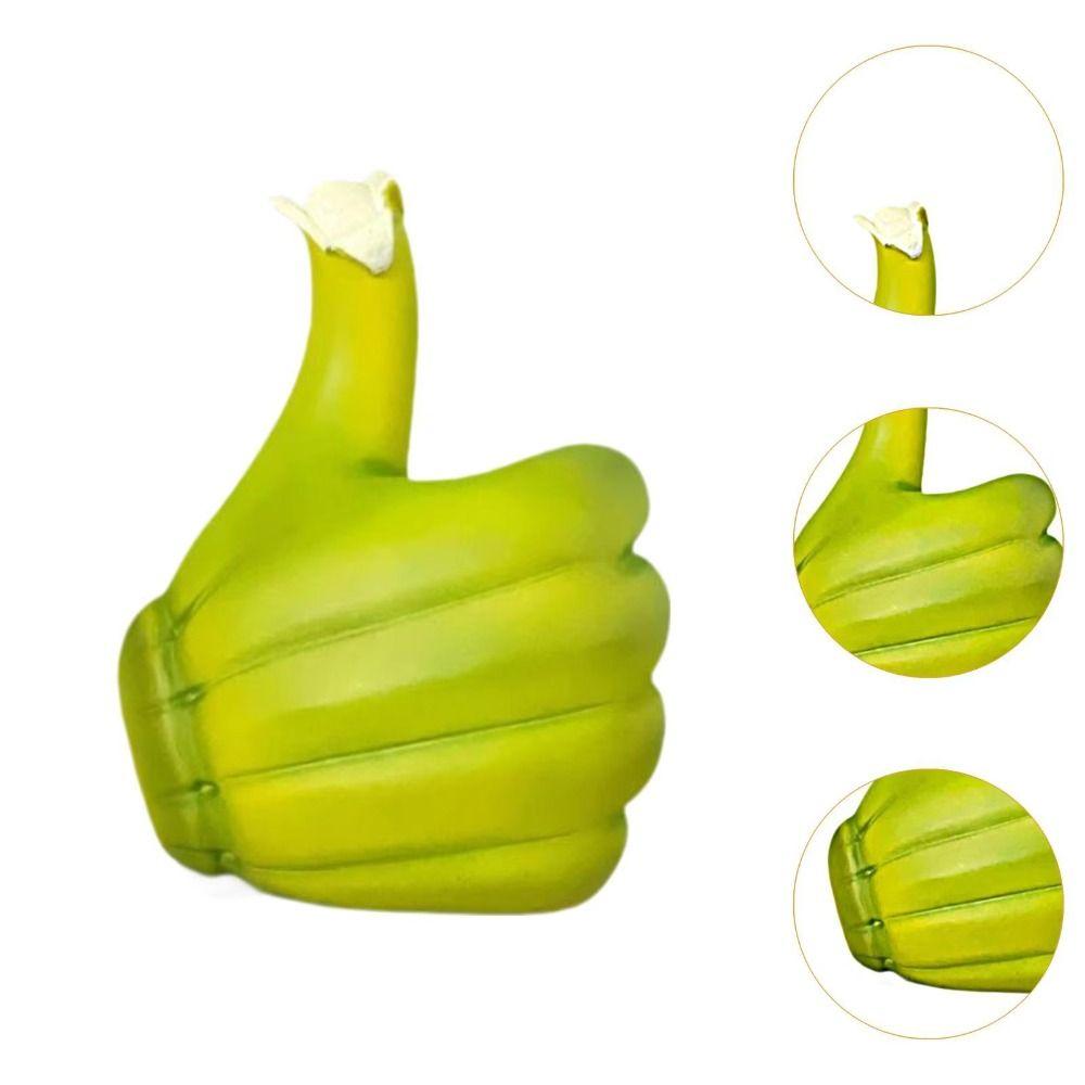 Handmade Banana Thumb Up Gesture Statue Banana Hand Gesture Statue Back to School Season