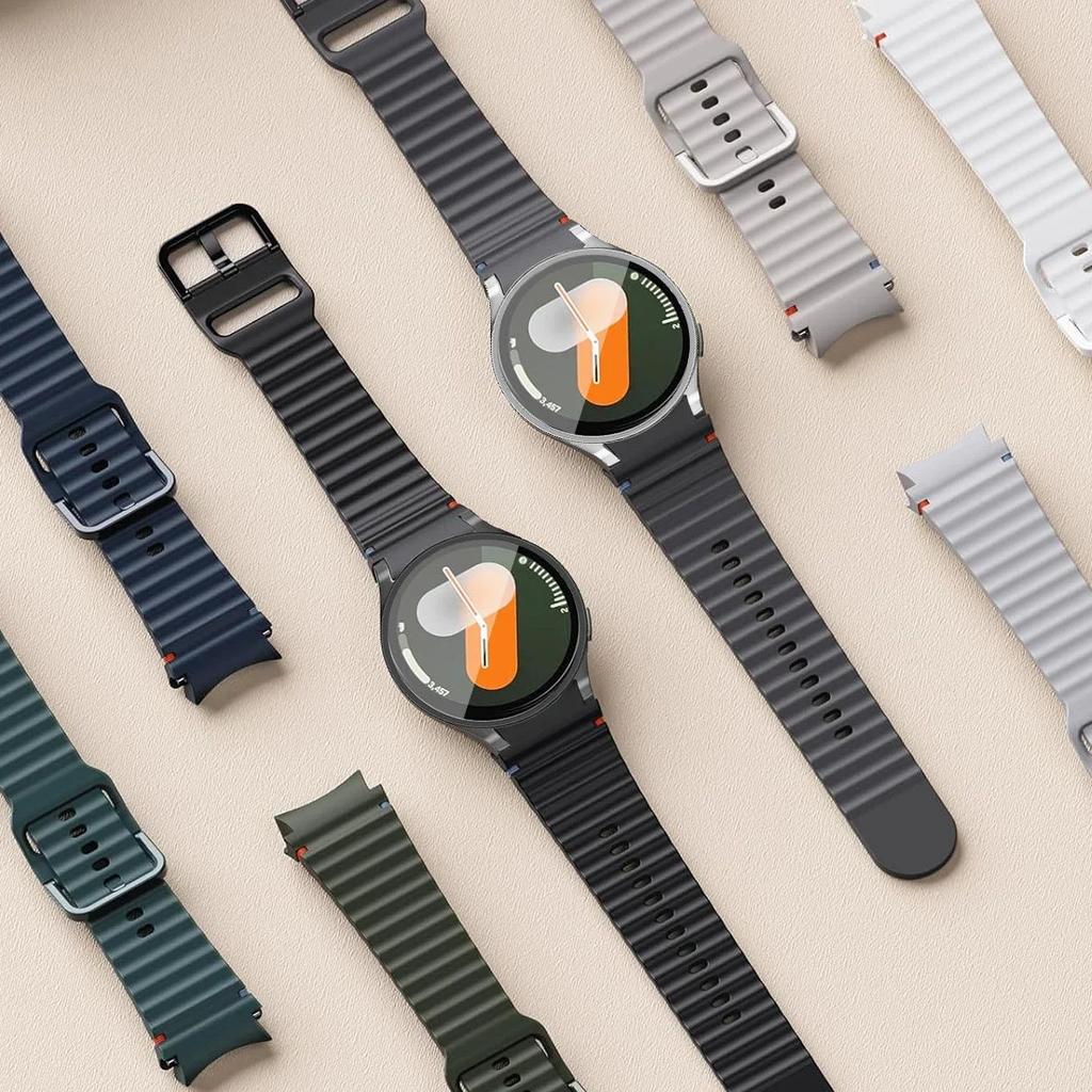 tpu Case+Strap Sports Strap for Samsung Galaxy 7 6 4 5 40mm 44MM Original Silicone Bracelet Soft TPU Case Glass Protective Cover