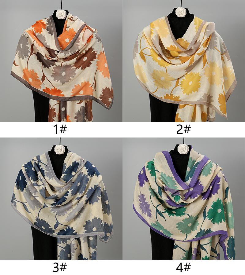 New Design Brand Women Scarf Shawl Fashion Print Cotton Spring Winter Warm Scarves Hijab Lady Pashmina Foulard Bandana Headscarf