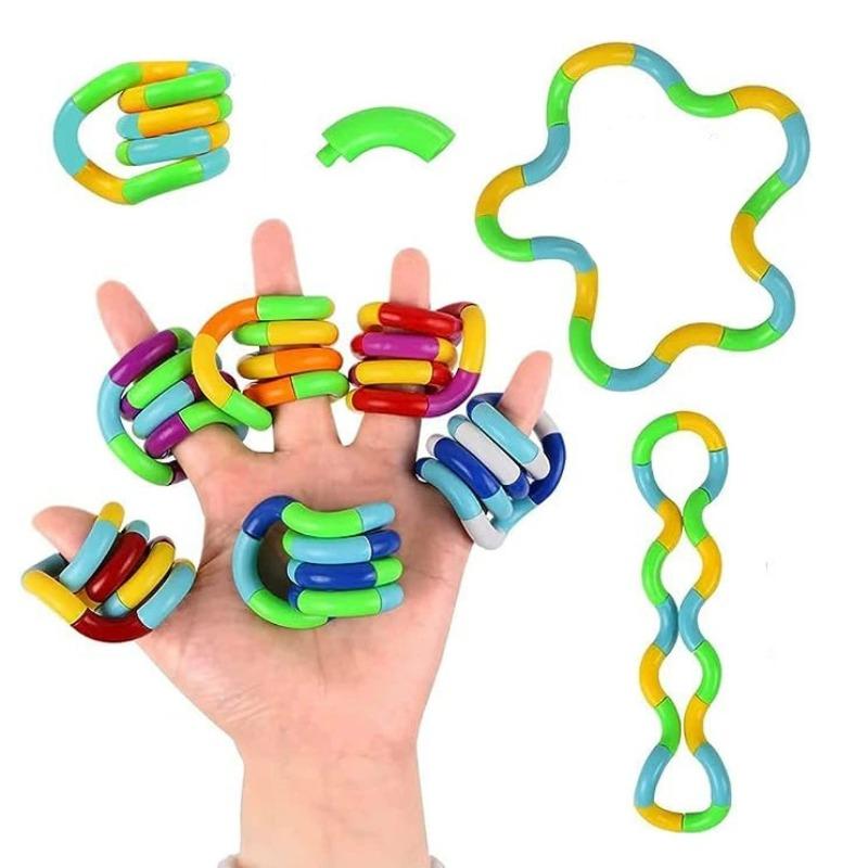 4Pcs Fun and Educational Twist Music Puzzle Toys for Kids-Vent Deformation Rope Knot Pressure Children Toys Gift