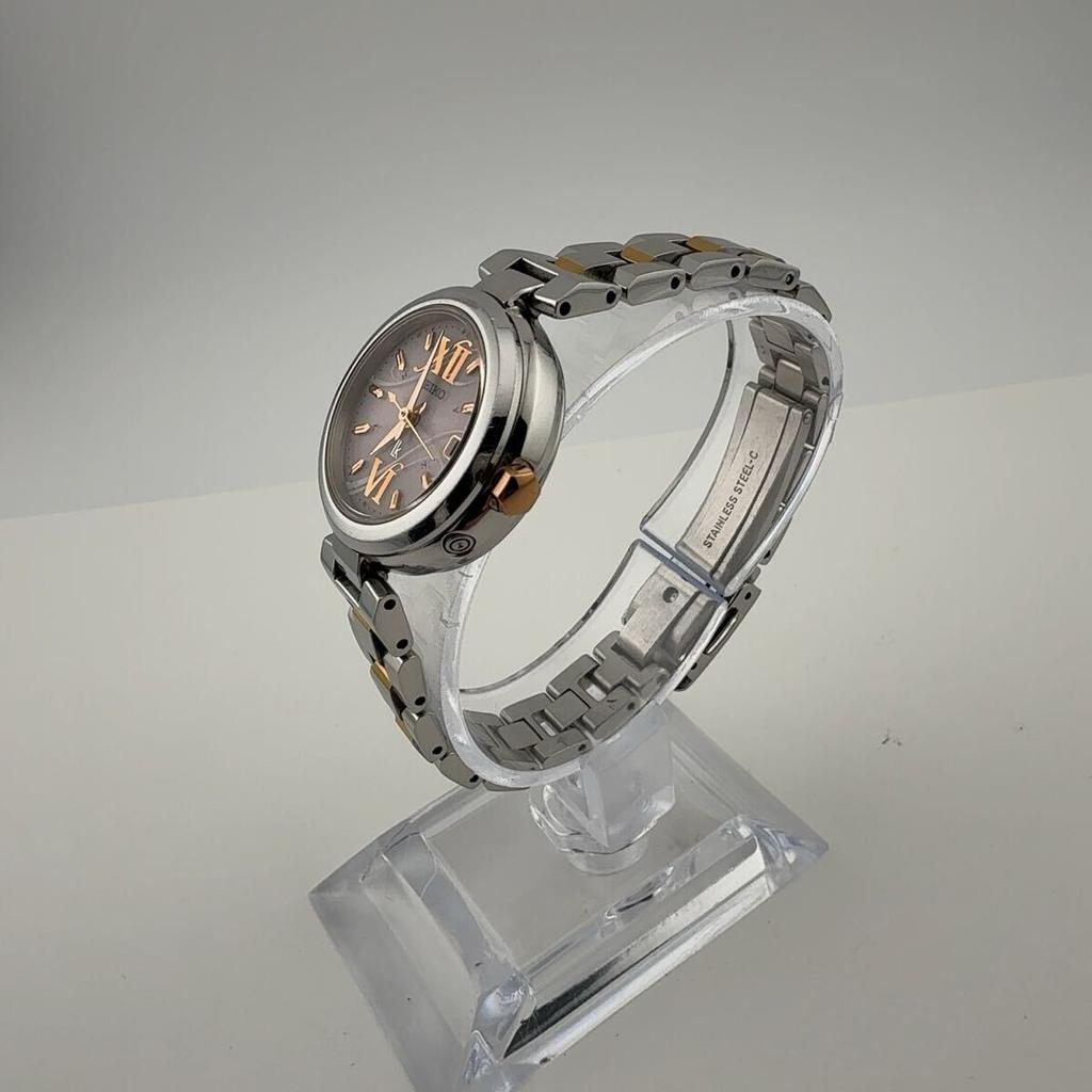 SEIKO Lukia Reception Confirmed 1B22-0AC0 Ladies' Watch, Solar-Powered, Radio-Controlled, [V336]