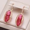 Fashionable Earrings With Zircon Inlay, Vintage Earrings