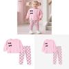 Mädchen Kleinkind Frühling Langarm Hose Set Mit Schleife Für Kinder