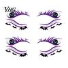 Waterproof Cosplay Makeup Transfers 2 Pairs Halloween Eye Tattoo Stickers, Temporary Face Decals with Quick Art for Novices Pumpkin Bat Spider