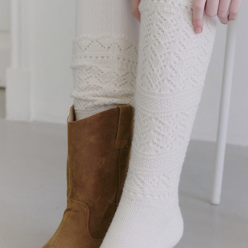 TSH Knitting Knee Socks 4 Colors