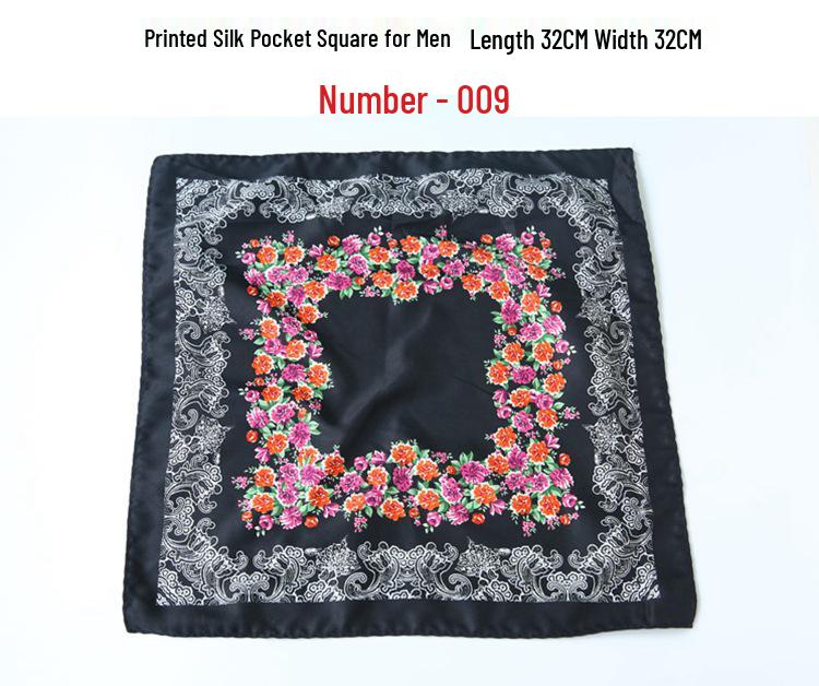Men's Retro Wedding Pocket Square - Groom & Best Man Viscose Handkerchief Scarf