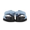 Barbara Women Denim Velcro Stitch Welt Backstrap Sandals 4cm Bbj301
