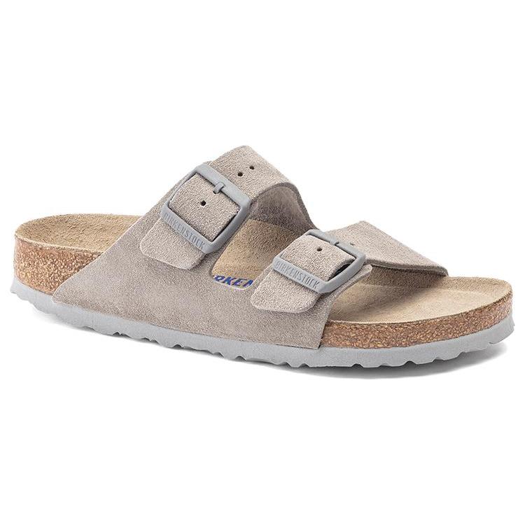 Birkenstock Arizona Soft Footbed Suede Leather 'Stone Coin' 1020507