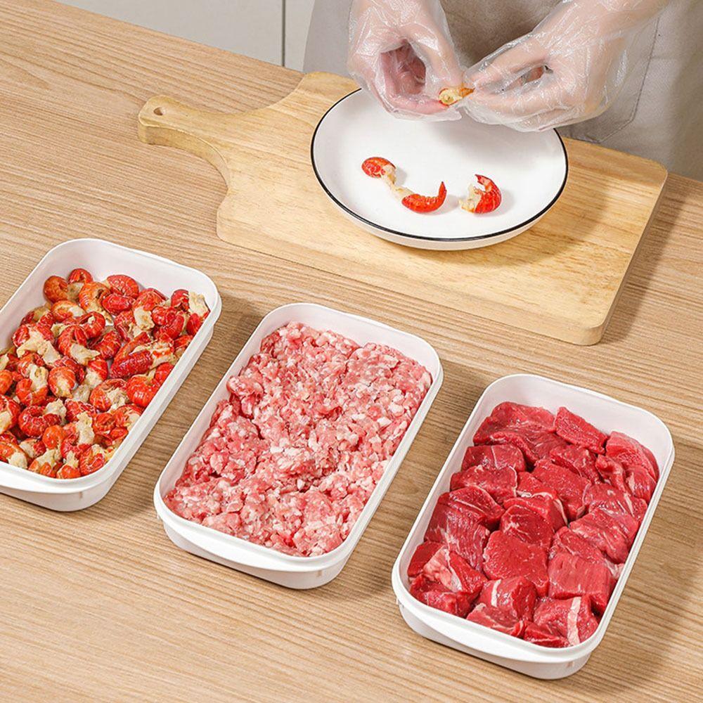 4Pcs Stackable Food Storage Container Set Airtight Food Preservation Box Meat Storage