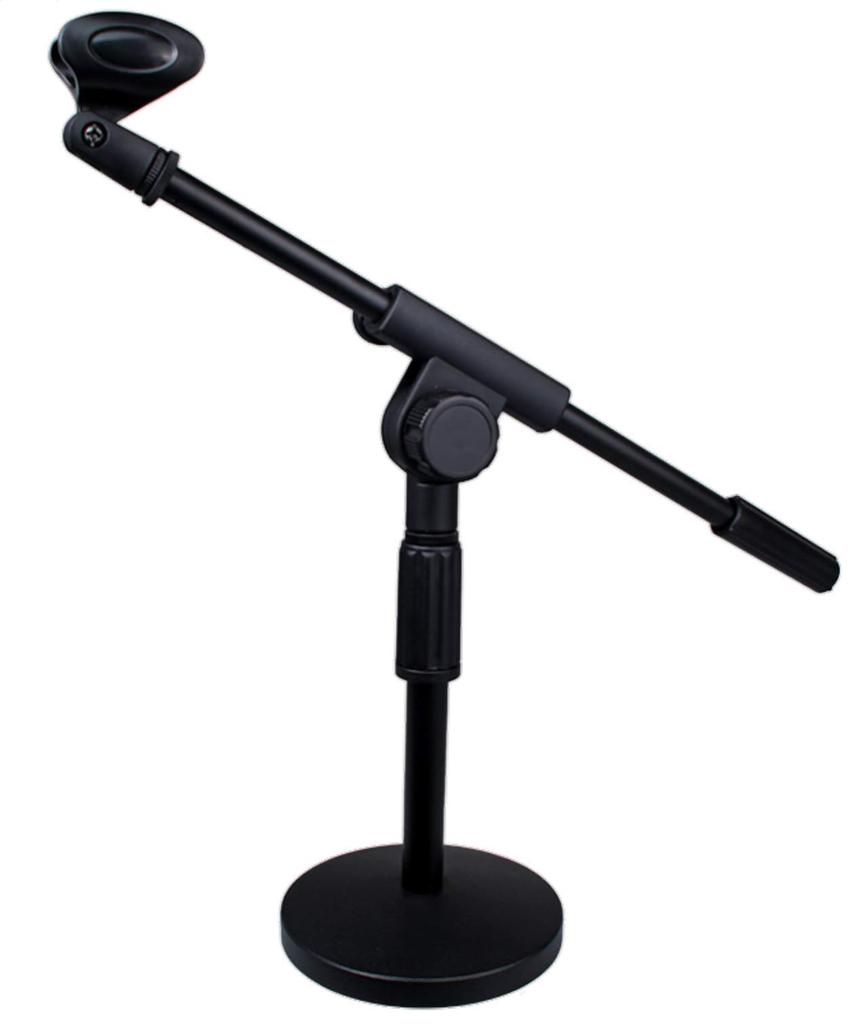 Heizi Microphone Stand with Arm, Desktop, for Condenser Microphones, Straight, Adjustable Height and Angle