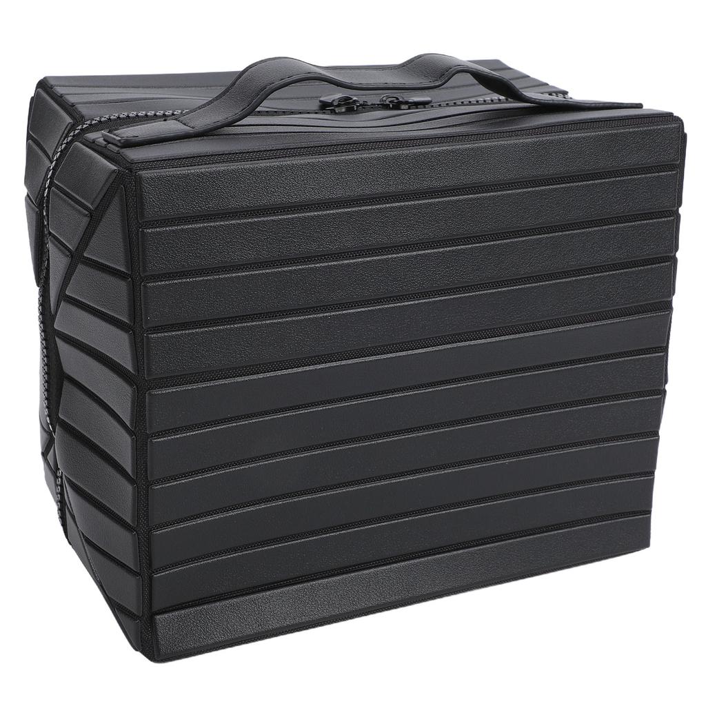 Borsa da Trucco Pieghevole Impermeabile Scomparti Multipli Borsa da Viaggio Pieghevole per Cosmetici Organizer per Articoli da Toeletta Nero