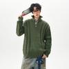 Autumn Winter Crew Neck Wool Cable Knit Sweater - Couple Horse Design, Trendy and Versatile