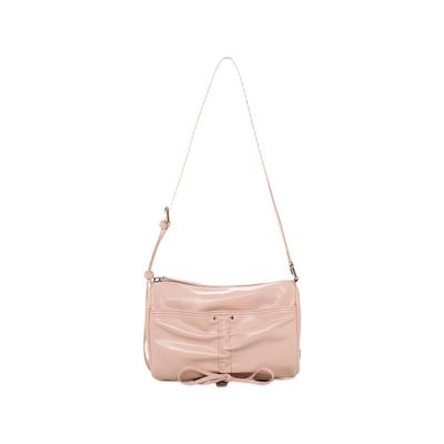 Front Shirring Ribbon Mini Bag Pink