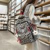 Schoolbag Japanese Harajuku Casual Cow Print Leopard Print Backpack Ins High School College Student Schoolbag Men's and Women's Tide Backpack