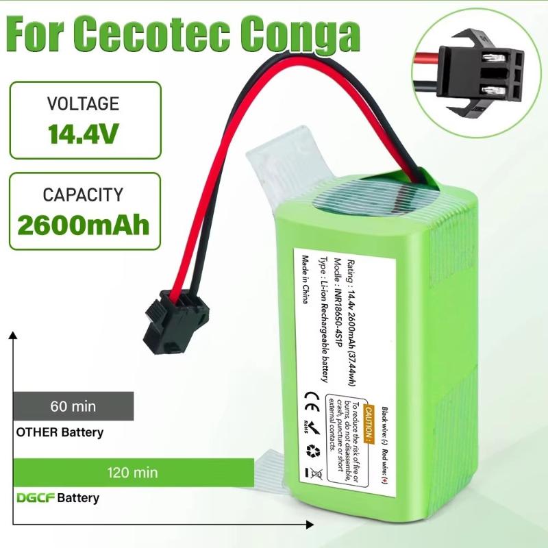 1Pcs For Conga Excellence 950 990 1090 1790 1990 Deebot N79S N79 Dn622 Eufy Robovac High-Quality 14.8V 6800Mah Li-Ion Battery