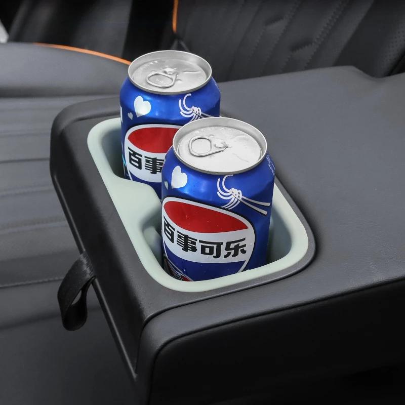 For Beijing BJ40 Range Extender Version Rear Row Armrest Water Cup Silicone Pad Storage Box Car Interior Modified Accessories