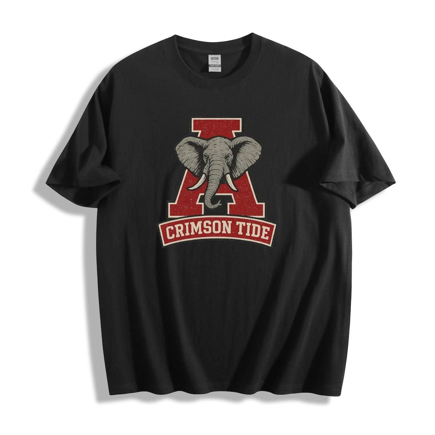 Alabama Crimson Tide Elephant Logo T-Shirt - Retro College Sports Design Unisex XL