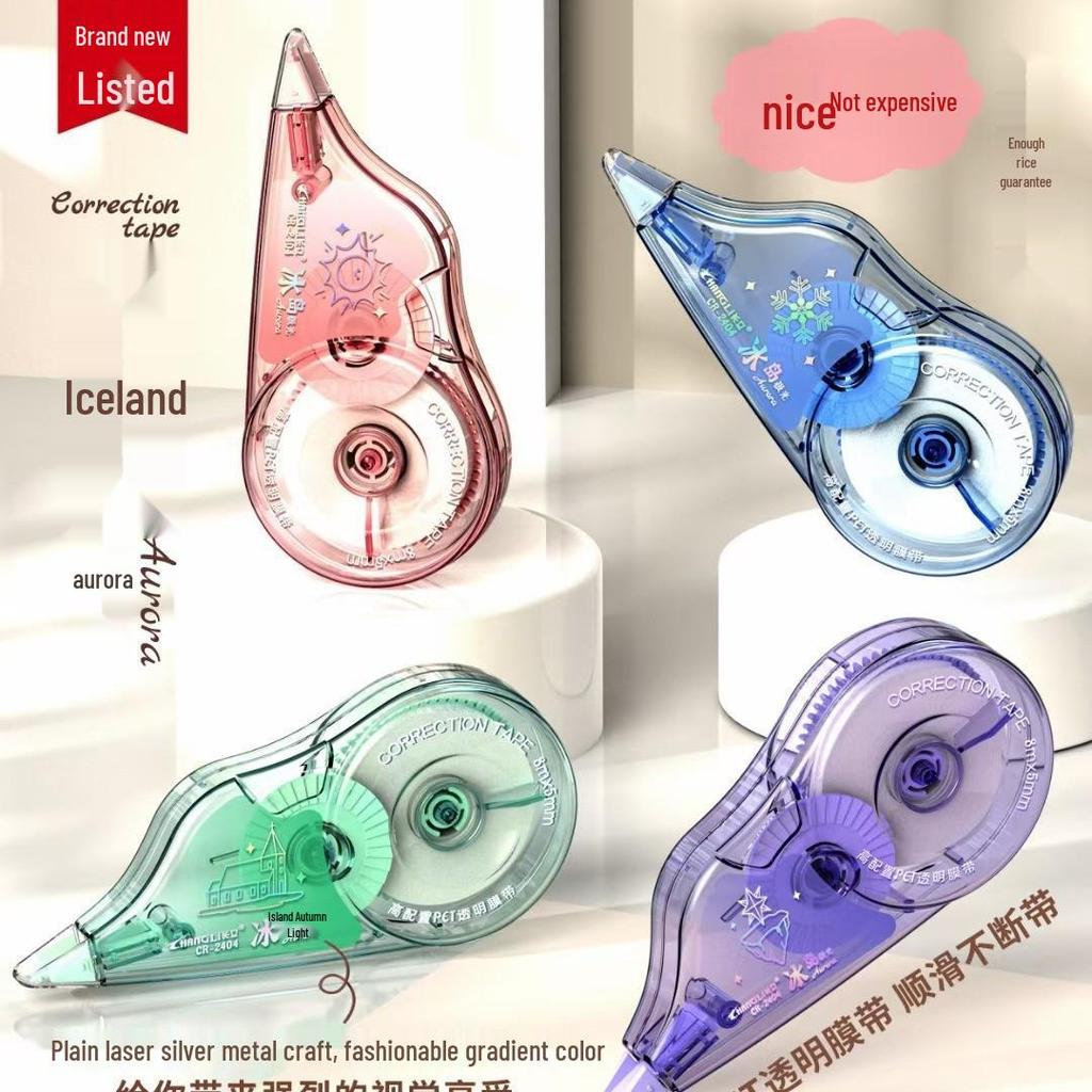Changli Spectrum Series Correction Tape - High Capacity, Transparent Film for Students