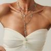 Tassel Long Chain Necklace Jewelry Choker Necklace Fashion Y-Shaped Necklace  Women