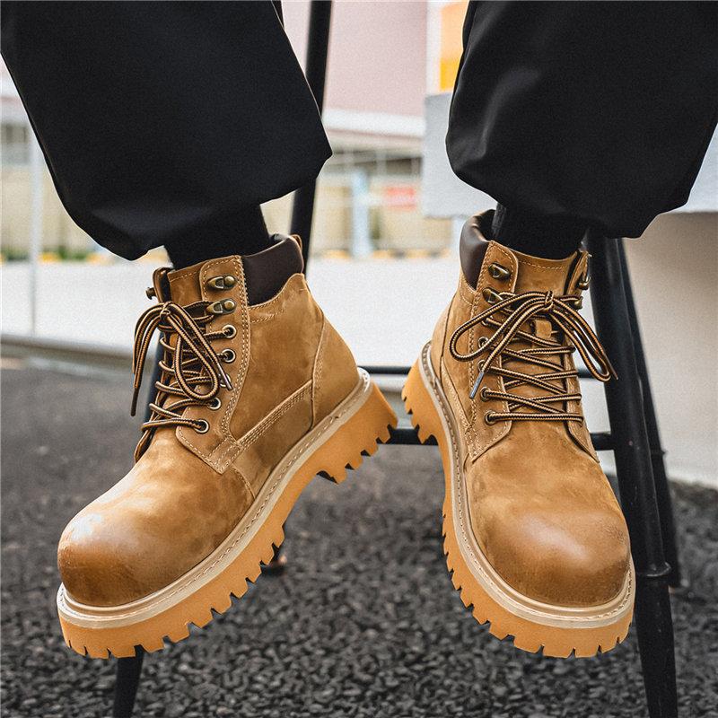 Martin boots Martin boots men's British big head tooling shoes rhubarb boots retro platform flow shoes