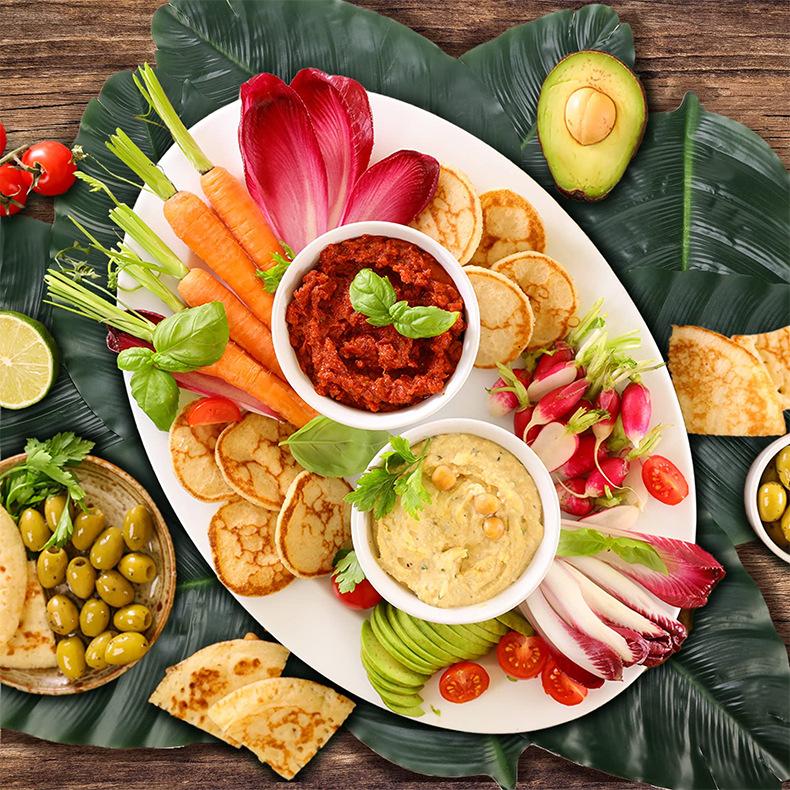 Decor de Masă Frunză de Bananier Artificial Tematică Plajă Hawaiiană Petrecere Safari în Junglă Ornament de Birou pentru Acasă Frunză de Bananier Simulație