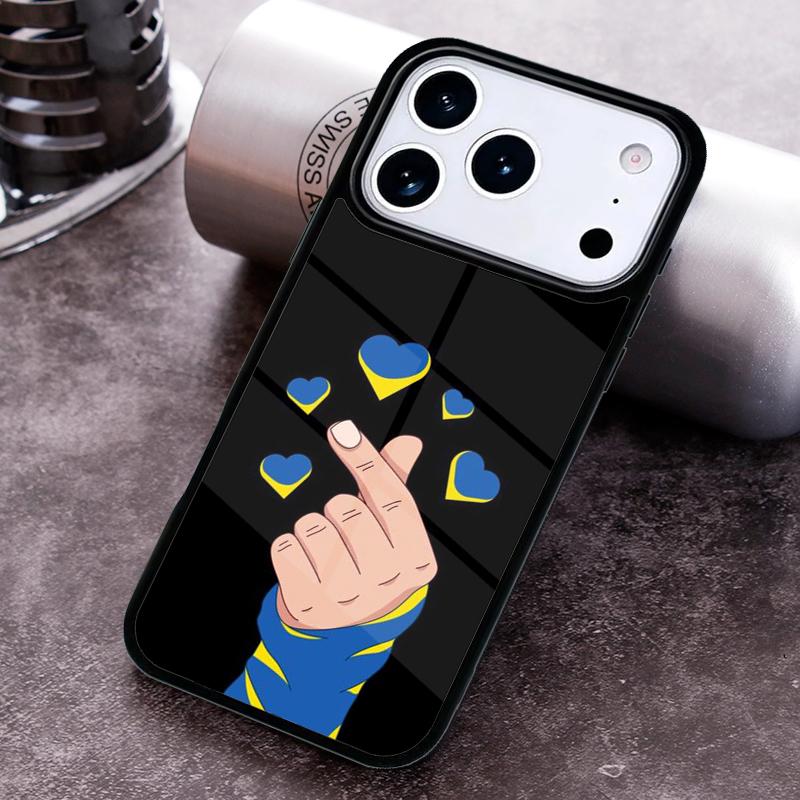 Grungy I Love U=kraine Heart Flag Phone Case for iPhone 17 16 15 Pro Max Air 14 13 12 11 Plus Shockproof Cover