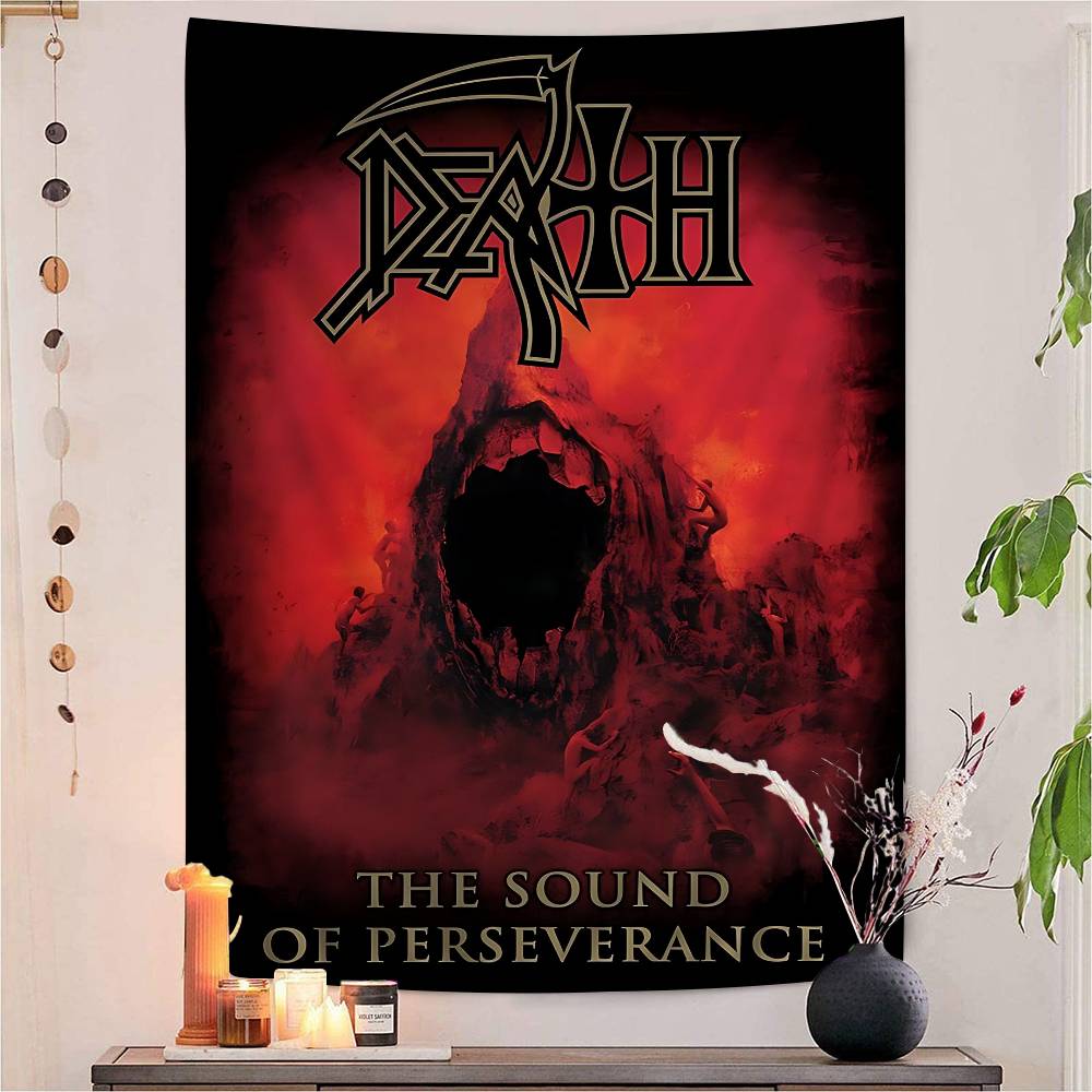 DDeaths Mental Rock Band Printed Large Wall Tapestry Art Science Fiction Room Home Decor Decor Blanket