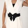 Wide Side Waist Belt High Quality Waist Straps Fashion Big Bow Waistband  Dress Cummerbunds