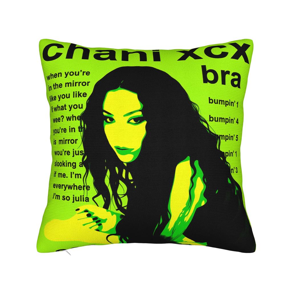 Charli Xcx Brat Pillow Case Comfy Pillow Cover For Office Car Home Decor Retro Trendy Cushion Cover