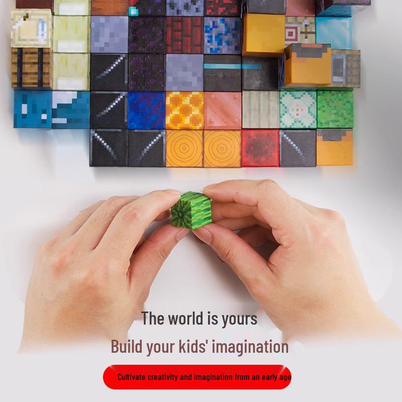 Magnetic Cube Building Blocks - Strong Mini Magnets for Kids' Toys and Figurines