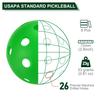 PATIKIL Outdoor Pickleball Ball 26 Holes Pickleball 6 Pack Amateur Indoor and Outdoor Sports Grass Green