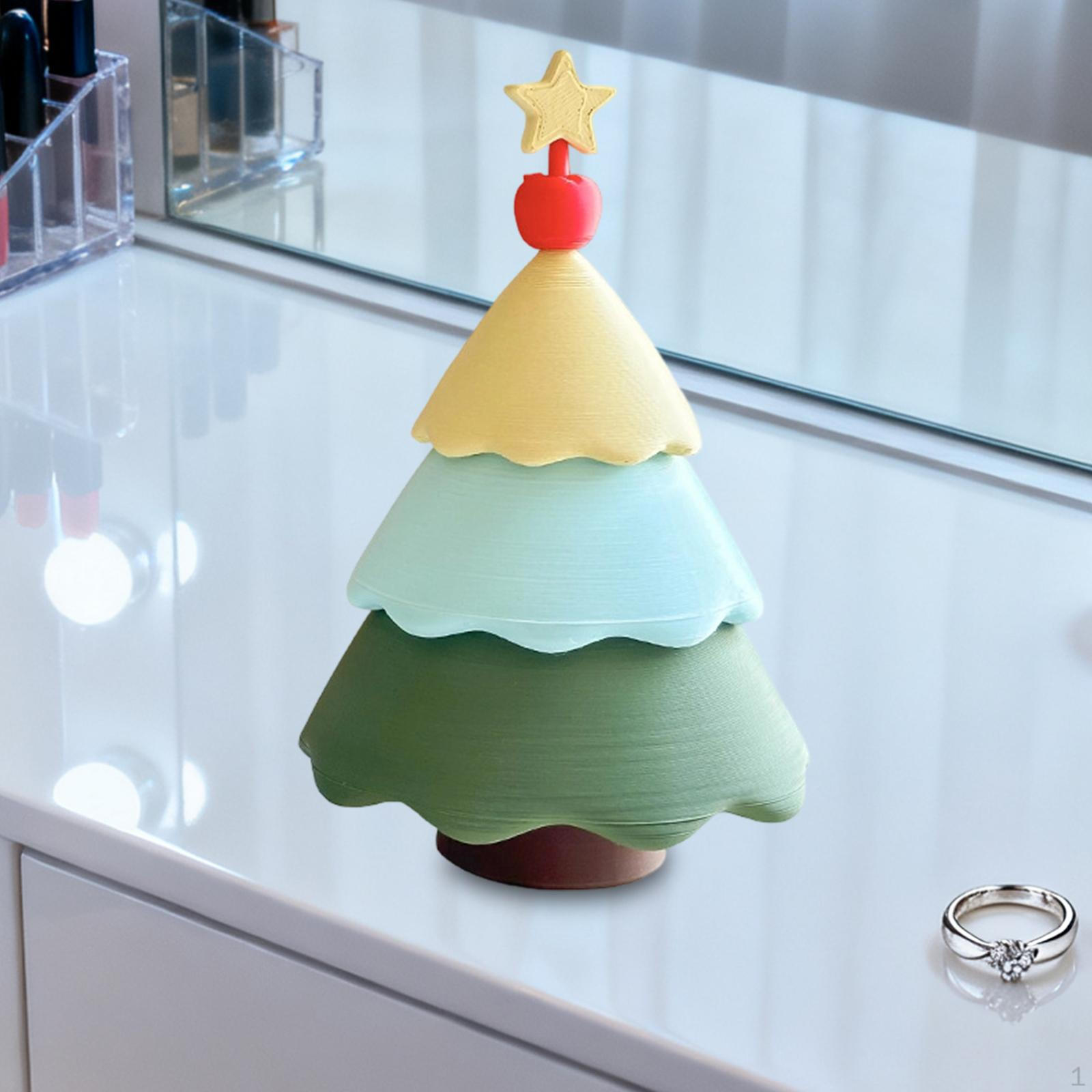 

Christmas Tree Jewelry Box Organizer, Small, Art Crafts, Birthday Gift Party Favor