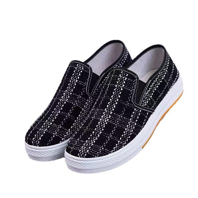 [Cow Tendon Sole] Autumn New Canvas Shoes Casual Fashion Women's Low-top Flat-bottomed Breathable Non-slip Old Beijing Cloth Shoes