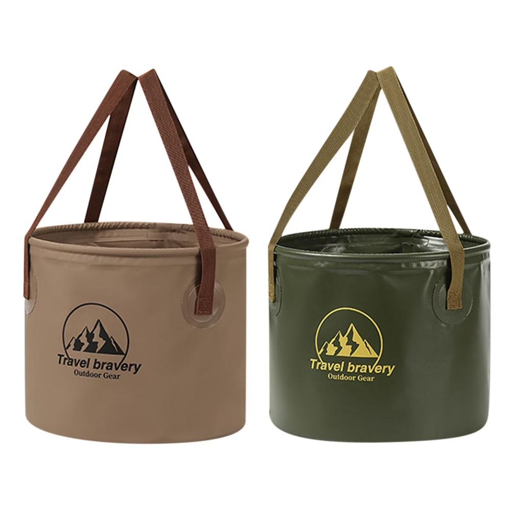 1pc Handheld Bucket Outdoor Foldable Waterproof Sink Bucket Portable Travel Camping Fishing Storage Bucket